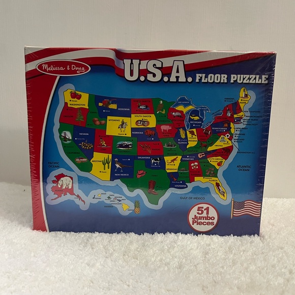 Melissa & Doug Toys Melissa Doug Usa Map Floor Puzzle